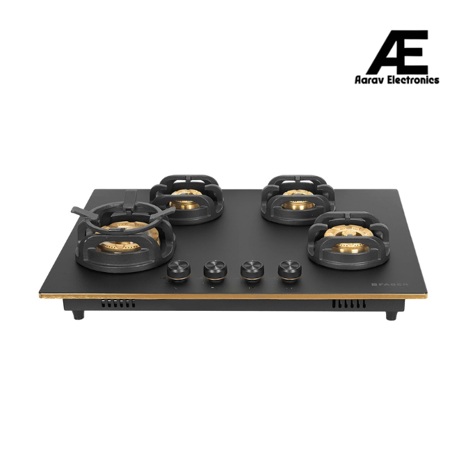 Faber 72 cm 4 Burner Built-in Gas Hob with Brass Burners, Auto Ignition & Flame Failure Device – HOB VERONA IND HD724 CI FFD AI