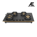 Faber 78 cm 4 Burner Built-in Gas Hob with Brass Burners, Auto Ignition & Flame Failure Device – HOB Verona IND HD784 CI FFD AI