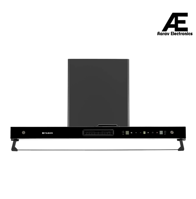 Faber HOOD AEROSTATION ELITE FL HC TC BK 90 Kitchen Chimney | 90 cm, 1325 m³/hr, Filterless, Heat Auto Clean, 3-in-1 Air Purifier Chimney