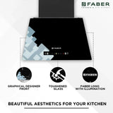 Faber HOOD ASPIRE IN HC SC FL BK 60 Kitchen Chimney | 60 cm, 1200 m³/hr, Filterless, Auto Clean, Touch & Gesture Control
