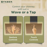 Faber BLISS FL HC SC BK IN 75 Kitchen Chimney | 75 cm, 1350 m³/hr, Filterless, Heat Auto Clean, Touch & Gesture