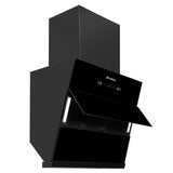 Faber BLISS FL SC HC BK IN 60 Kitchen Chimney | 60 cm, 1350 m³/hr, Filterless, Heat Auto Clean, Touch & Gesture
