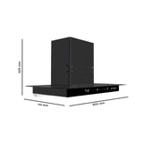 Faber HOOD COSMOS 3D HC SC BK BF 90 Kitchen Chimney | 90 cm, 1400 m³/hr, SS Baffle Filter, Heat Auto Clean, Odor Sensor