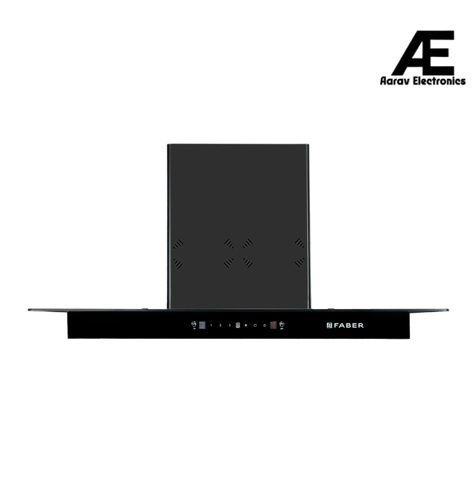 Faber HOOD COSMOS 3D HC SC BK BF 90 Kitchen Chimney | 90 cm, 1400 m³/hr, SS Baffle Filter, Heat Auto Clean, Odor Sensor