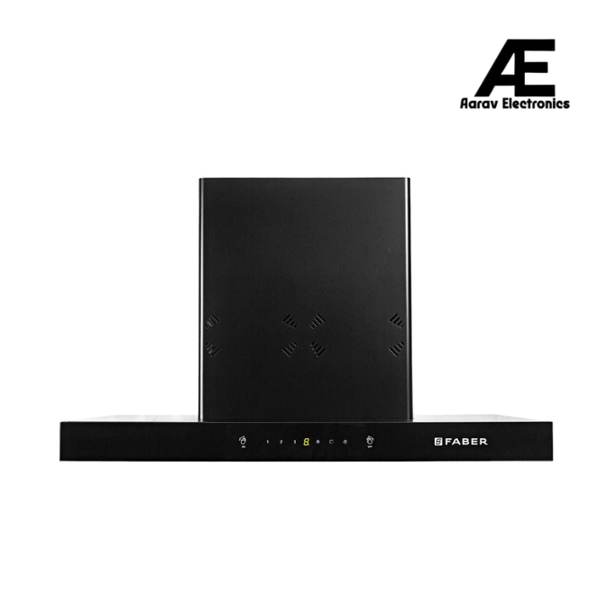 Faber HOOD CYGNUS IN 3D HC SC FL BK 75 Kitchen Chimney, 75 cm, 1400 m³/hr, Filterless, Heat Auto Clean, Odor Sensor