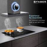 Faber HOOD CYGNUS IN 3D HC SC FL BK 90 Kitchen Chimney | 90 cm, 1400 m³/hr, Filterless, Heat Auto Clean, Odor Sensor
