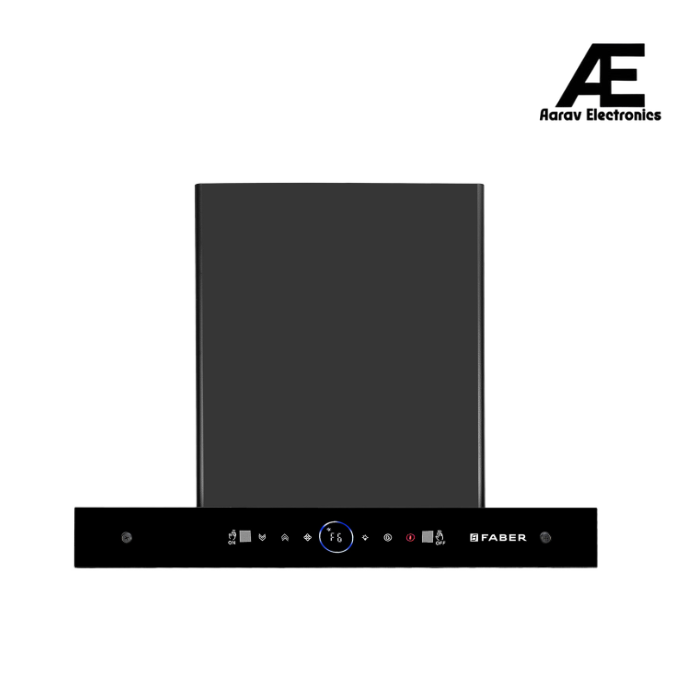 Faber DAZZLE HC SC FL BK IN 75 Kitchen Chimney | 75 cm, 1500 m³/hr, BLDC Motor, Filterless, Auto Clean