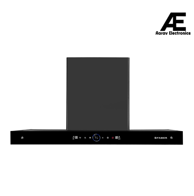 Faber DAZZLE HC SC FL BK IN 90 Kitchen Chimney | 90 cm, 1500 m³/hr, BLDC Motor, Filterless, Auto Clean