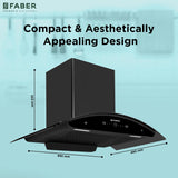 Faber HOOD ENIGMA BLDC HC SC BK 90 Kitchen Chimney | 90 cm, 1600 m³/hr, BLDC Motor, Filterless, Auto Clean, LPG Leakage Sensor