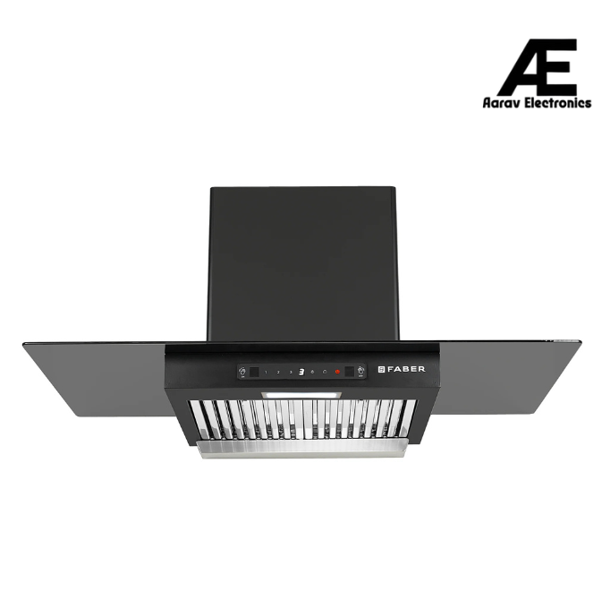 Faber MERCURY IN HC SC BK BF 90 Kitchen Chimney | 90 cm, 1200 m³/hr, Baffle Filter, Heat Auto Clean, Gesture & Touch Control