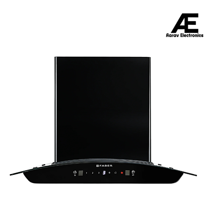 Faber MIAMI IN HC SC FL BK 60 Kitchen Chimney, 60 cm, 1200 m³/hr, Filterless, Auto Clean, Touch & Gesture