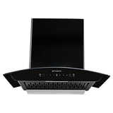 Faber MIAMI IN HC SC FL BK 60 Kitchen Chimney, 60 cm, 1200 m³/hr, Filterless, Auto Clean, Touch & Gesture
