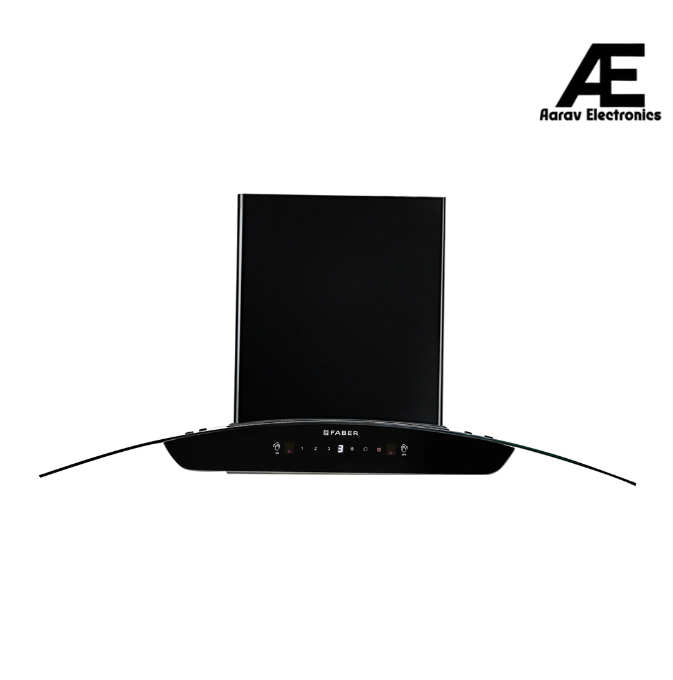 Faber HOOD MIAMI IN HC SC FL BK 90 Kitchen Chimney, 90 cm, 1200 m³/hr, Filterless, Auto Clean, Touch & Gesture Control