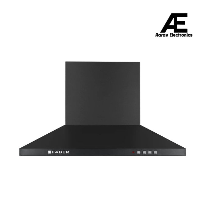 Faber HOOD PLUTO PB BF BK 60 Kitchen Chimney | 60 cm, 1000 m³/hr, Baffle Filter, Push Button Control