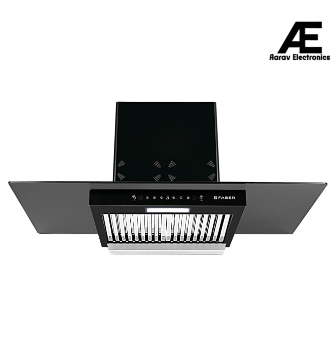 Faber VENUS 3D PLUS HC SC BK BF 90 Kitchen Chimney | 90 cm, 1350 m³/hr, Baffle Filter, Heat Auto Clean, Touch & Gesture