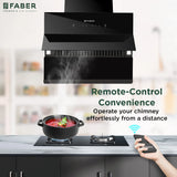 Faber ZENITH FL HC SC BK IN 60 Kitchen Chimney | 60 cm, 1400 m³/hr, Filterless, Heat Auto Clean, Odor Sensor