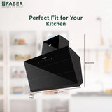 Faber ZENITH FL HC SC BK IN 90 Kitchen Chimney | 90 cm, 1400 m³/hr, Filterless, Heat Auto Clean, Odor Sensor