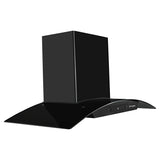 Faber ZEST IN HC SC FL BK 90 Kitchen Chimney, 90 cm, 1200 m³/hr, Filterless, Auto Clean, Touch & Gesture