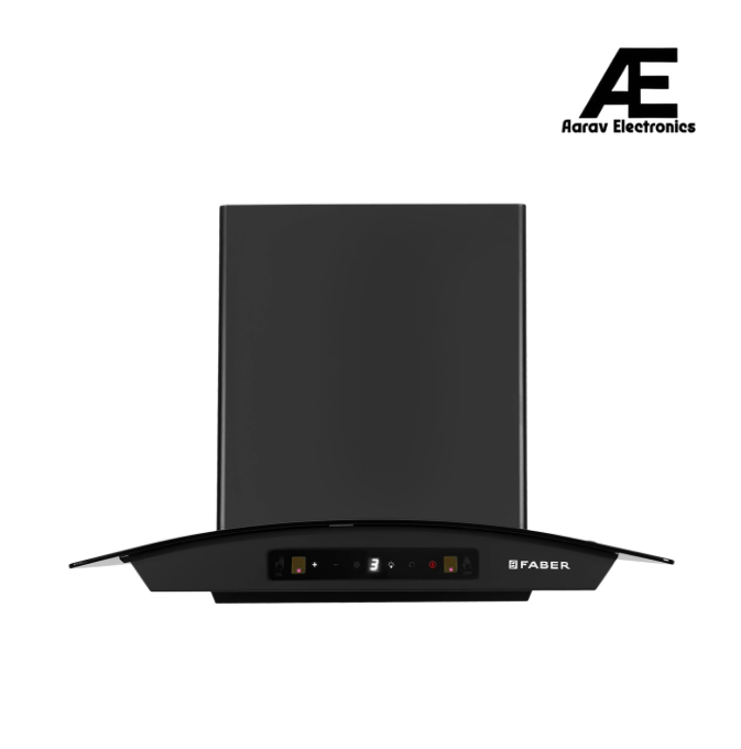 Faber Agile 60cm 1500m³/hr BLDC Autoclean Curved Shape Chimney | Built In Oil Collector | Touch & Gesture Control | 8Yr Motor, 2Yr Comprehensive Warranty by Faber- Hood Agile BLDC FL HC SC BK IN 60