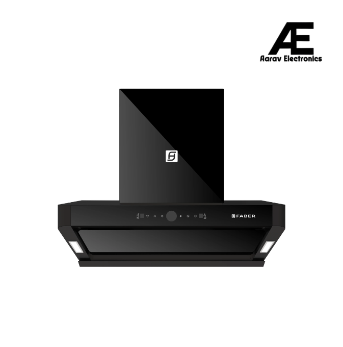 Faber Apollo 75cm 1600m³/hr BLDC Autoclean Filterless Chimney | Touch & Gesture Control | Remote Control - Hood Apollo FL HC BLDC BK IN 75