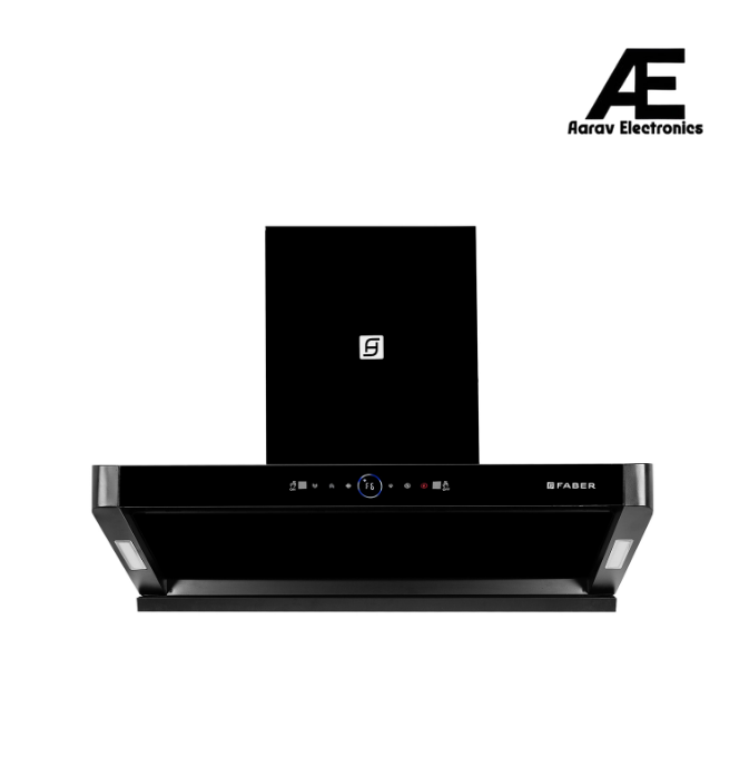 Faber Apollo 90cm 1600m³/hr BLDC Autoclean Filterless Chimney | Touch & Gesture Control | Remote Control - Hood Apollo FL HC BLDC BK IN 90