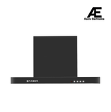 Faber 60 cm 1000 m³/hr T-Shape Kitchen Chimney | Baffle Filter | Push Button Control || 12 Years warranty on Motor|| Motor- 250 Watt | HOOD MARS PB BF BK 60, Black