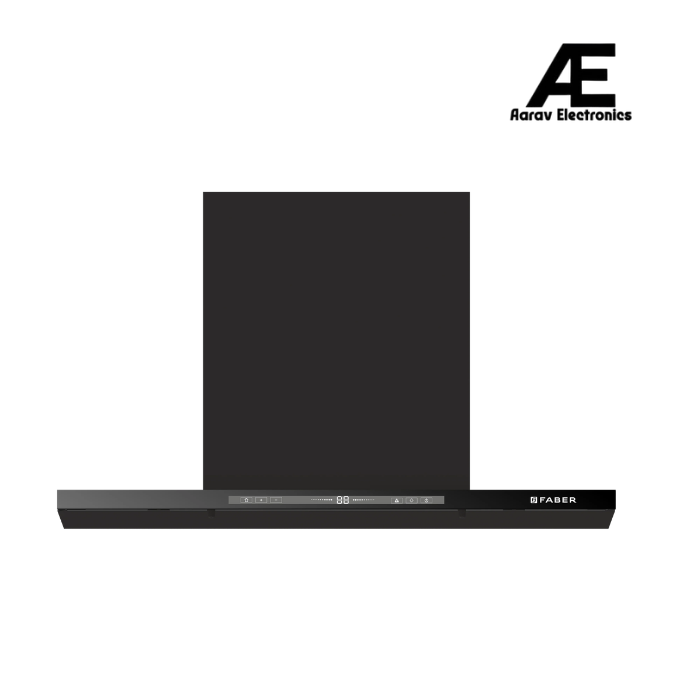Faber SlimX 75cm 1500m³/hr BLDC Autoclean Filterless Chimney | Touch & Gesture Control | 2 × 1.5W LED Lamps - Hood SlimX HC SC FL BK BLDC IN 75-T