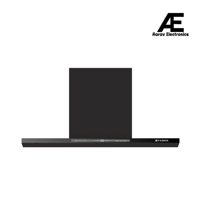 Faber SlimX 90cm 1500m³/hr BLDC Autoclean Filterless Chimney | Touch & Gesture Control | 2 × 1.5W LED Lamps - Hood SlimX HC SC FL BK BLDC IN 90-T