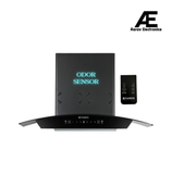 Faber Fully Automatic Autoclean Smart Chimney 75cm|Odour Sensor|Go Hands Free|Remote Control|1350 m3/hr Filterless|12 Yr on Motor, 2 Yr Comprehensive Warranty by Faber|Hood Stella 3D IN HC SC FL BK 75