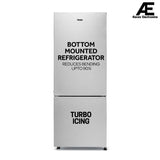 Haier 325 L 2 Star Frost Free Bottom Mount Double Door Refrigerator | Jhukna Mat - Bottom Freezer | Twin Inverter | Twist Ice Maker | 1 Hour Icing Technology (HRB-3502BS-P, Brushline Silver)