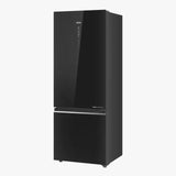 Haier 355 Litres 3 Star Frost Free Double Door Bottom Mount Convertible Refrigerator with Triple Inverter Technology (HRB-4053PKG-P, Black Glass)