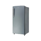 Haier 185L 1 Star Direct Cool Single Door Refrigerator | Toughened Glass Shelves | Large Veg Box | Fast Ice Making | Longer Cooling Retention | Easy Clean Back (HRD-2061SMS-N, Moon Silver)