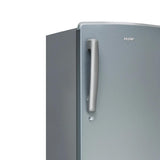 Haier 185L 1 Star Direct Cool Single Door Refrigerator | Toughened Glass Shelves | Large Veg Box | Fast Ice Making | Longer Cooling Retention | Easy Clean Back (HRD-2061SMS-N, Moon Silver)