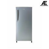 Haier 185L 1 Star Direct Cool Single Door Refrigerator | Toughened Glass Shelves | Large Veg Box | Fast Ice Making | Longer Cooling Retention | Easy Clean Back (HRD-2061SMS-N, Moon Silver)