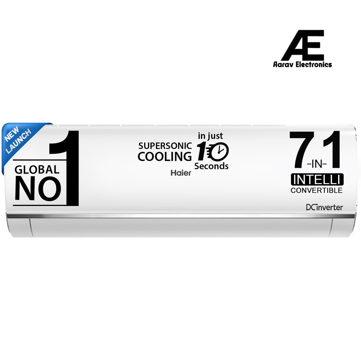 Haier 1 Ton 3 Star Triple Inverter Split AC (Copper, 7 in 1 Convertible, Anti Bacterial Filter, Cools at 60°C Temp, 20 Mtrs Air Throw - HSU13K-PYSS3BN-INV)