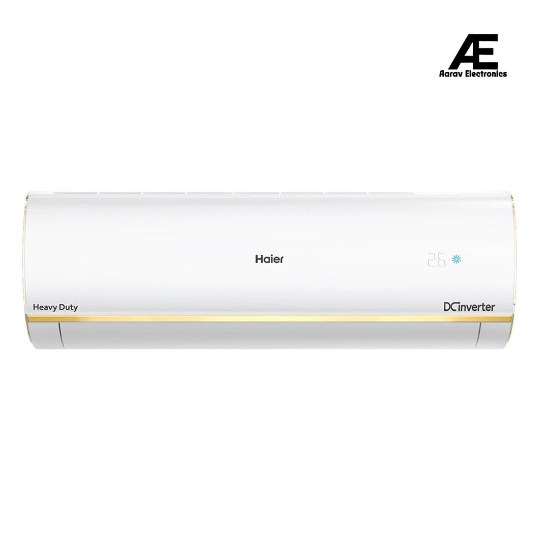 Haier 1.6 Ton 5 Star Kinouchi Heavy Duty Split AC (7 in 1 Convertible, Hexa Inverter, Frost Self Clean, Hyper and Stronger PCB, 100% Grooved Copper, HSU19K-PYSG5BN-INV,White)