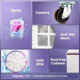 Haier 7 Kg 5 Star Semi Automatic Top Load Washing Machine with Anti Bacterial Cross Pulsator and Spray Function (HTW70-1187BTN, Anti Rat Mesh, Magic Filter, Castors, Burgundy)