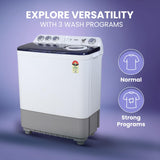 Haier 8 kg 5 Star Vortex pulsator Semi Automatic Top Load Washing Machine (HTW80-186)