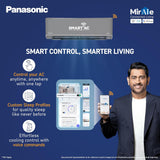 Panasonic 1.0 Ton 5 Star, New Star rated, Premium WiFi Inverter Smart Split AC (DustBuster Tech, Matter Enabled, AI, nanoe, Higher Airflow, Copper Cond., 8in1 Convertible, 4-Way, CS/CU-HU12CKY5FM-P,Grey)