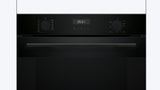 Bosch Series 4 76L 60cm Built-in Oven with Hot Air Safety Fan (HUA717BA0I, Black)