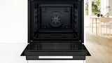 Bosch Series 4 76L 60cm Built-in Oven with Hot Air Safety Fan (HUA717BA0I, Black)