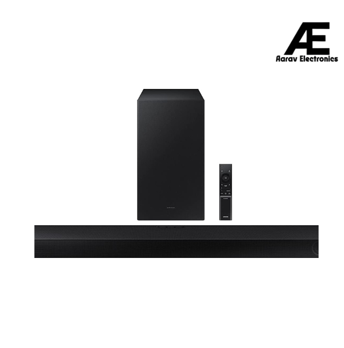 Samsung Q-Symphony Soundbar (HW-Q600C/XL), USB, Bluetooth with 3.1.2 Channel, Wireless Subwoofer, and 2 Up-Firing Speakers, Dolby Atmos Music (Black) (Open Box / Without Box)