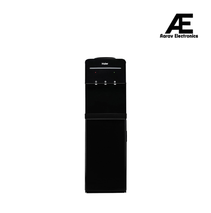 Haier Floor Standing Water Dispenser, Hot, Cold & Normal Water, LED Indicator, Child Lock, Anti-Rodent, Anti-Corrosive, Midnight Black | Pro Series – HWD-3BPFMR