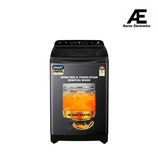 Haier SmartChoice 10.5 kg 5 Star Inbuilt Butterfly heater, Oceanus Wave Drum Washing Machine Fully Automatic Top Load (HWM105-H688BK,Black)