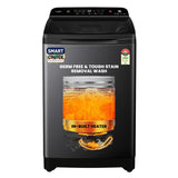 Haier SmartChoice 10.5 kg 5 Star Inbuilt Butterfly heater, Oceanus Wave Drum Washing Machine Fully Automatic Top Load (HWM105-H688BK,Black)