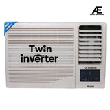 Haier 1.5 Ton 3 Star Twin Inverter Side Flow Window AC (Copper, Turbo Mode, Anti Bacterial Filter, Cools at 54°C Temp, Long Air Throw - HWU18I-POW3BN-INV,White)
