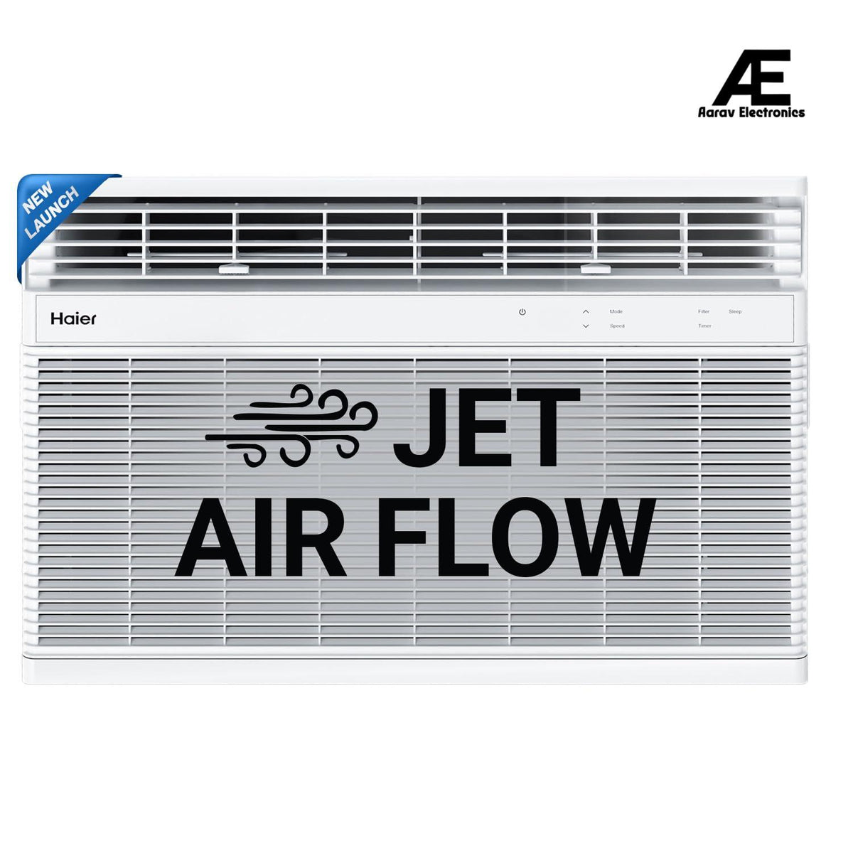 Haier 1.5 Ton 3 Star Fix Speed Top Flow Window AC (Copper, Jet Air Flow, Anti Bacterial Filter, Cools at 54°C Temp, Dynamic Cooling - HWU18TF-EW3BE-FS,White)