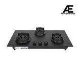 Faber 78 cm 3 Burner Built-in Gas Hob with Brass Burners, Auto Ignition & 8 mm Matt Finish Glass – Hob Della HD783 CI AI