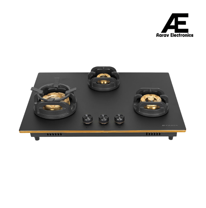 Faber 72 cm 3 Burner Built-in Gas Hob with Brass Burners, Auto Ignition & Flame Failure Device – Hob Verona HD723 CI FFD AI
