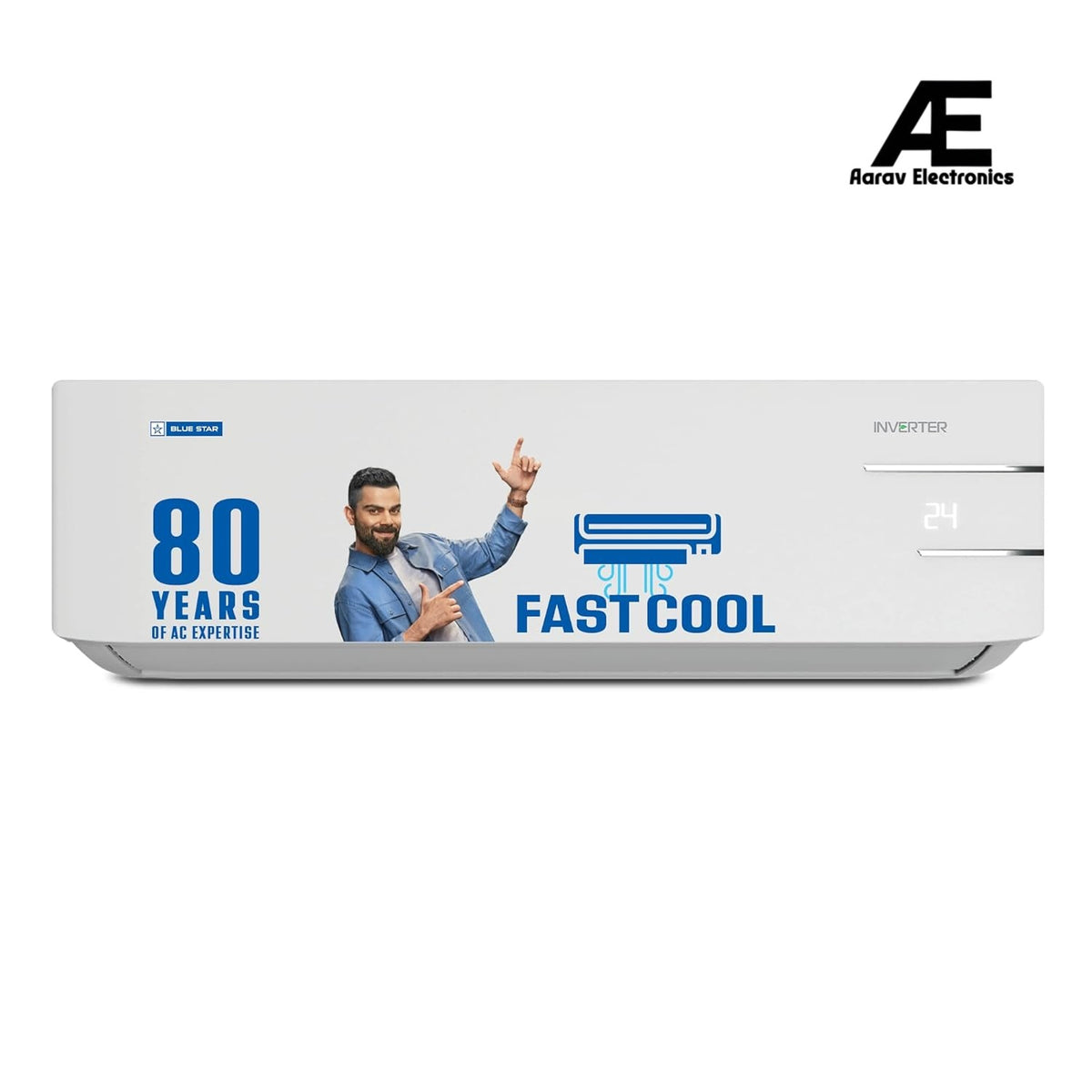 Blue Star 0.9 Ton 3 Star Convertible Inverter Split AC (IA311YNU) | 5-in-1 Cooling, Eco Mode (Open Box / Without Box)